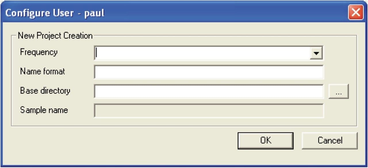 New Project Creation dialog box