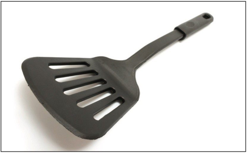 Example of a typical black nylon kitchen utensil