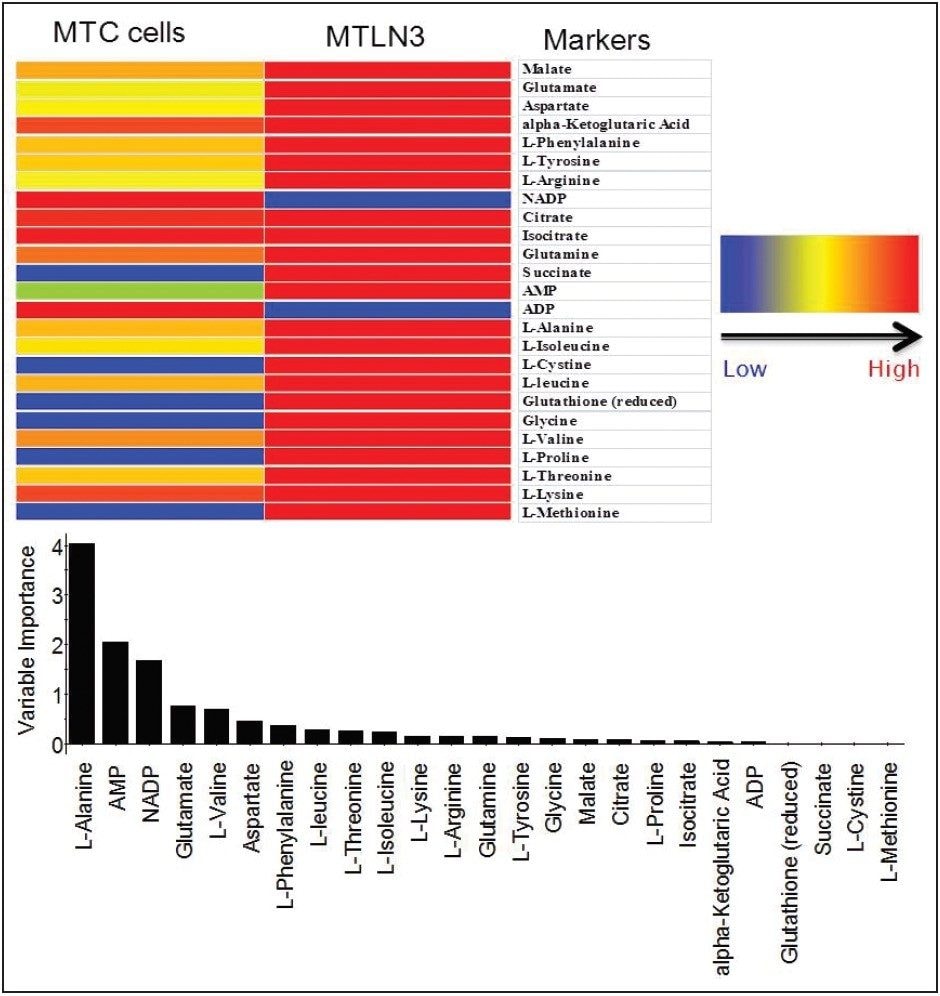  Both the heat map (top) and the relative change scale bar plot 