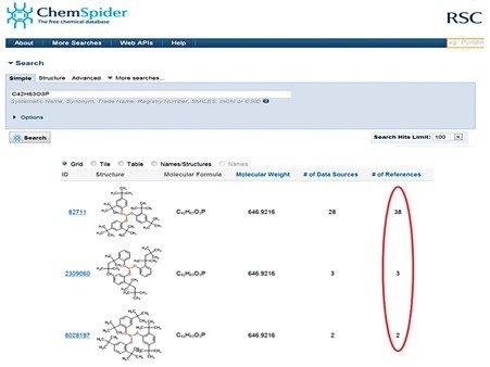ChemSpider search for C42H63O3P, first match is Irgafos 168. The search hits are ordered by number of references and data sources.