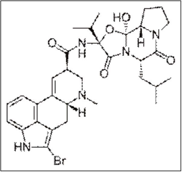 Molecular structure of Bromocriptine