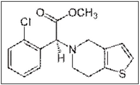 Molecular structure of clopidogrel
