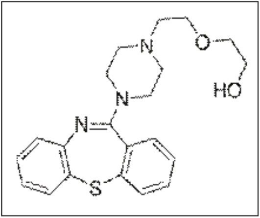  Molecular diagram of quetiapine