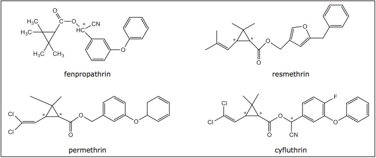  Structures of the pyrethroids presented in this study