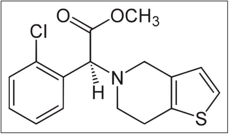 Structure of clopidogrel.