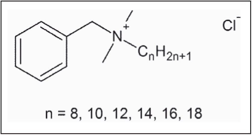 Structure of benzalkonium chloride (BAC).