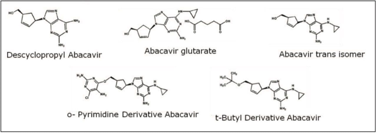Abacavir and its related substances.