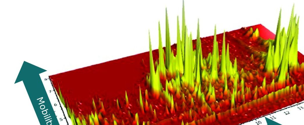 UPLC-IM-MS electrospray negative mode conventional base peak ion chromatogram obtained for Passiflora edulis. The complexity of the sample profiled is illustrated.