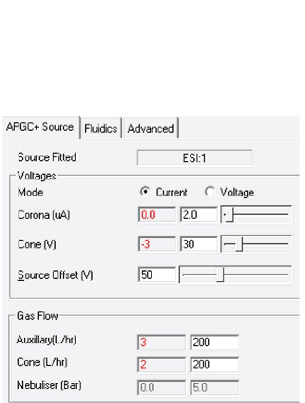 Default tune settings for APGC.