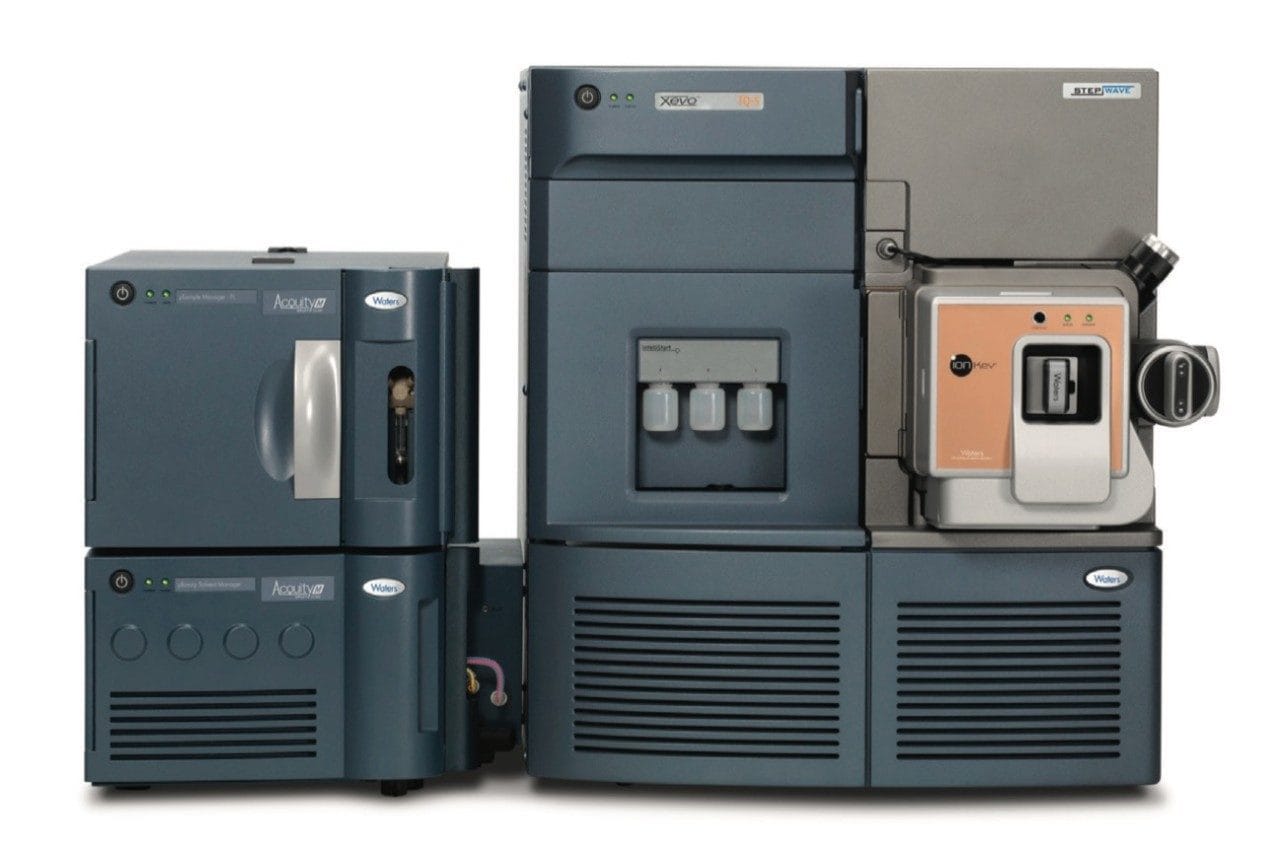 The ionKey/MS System with the ACQUITY UPLC M-Class System and the Xevo TQ-S Mass Spectrometer.