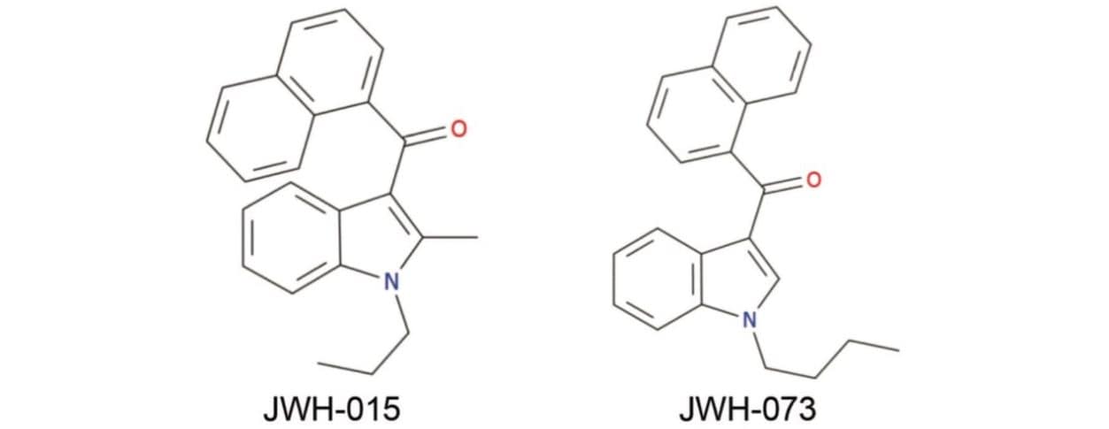 Structures of the isomeric synthetic cannabinoids