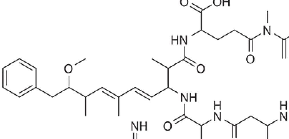 Chemical structure of microcystin-LR