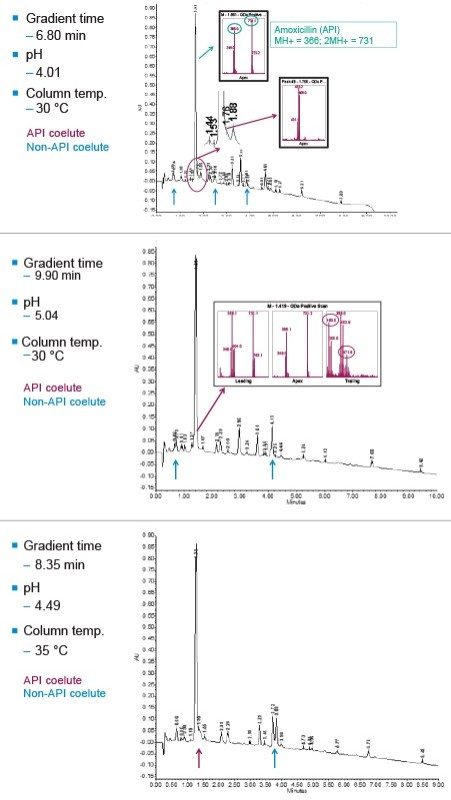 Example optimization chromatograms.