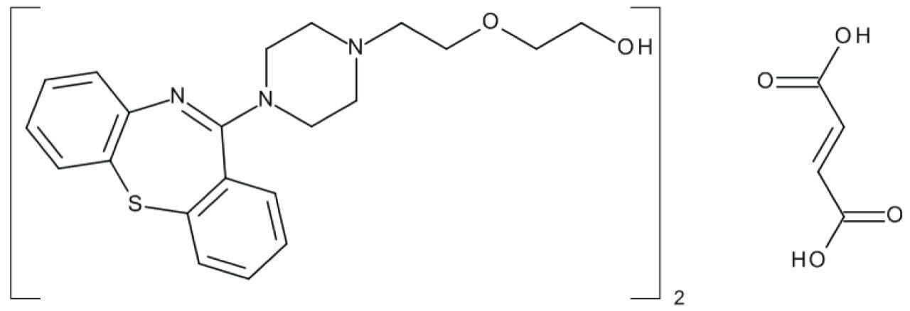 Structure of quetiapine fumarate.