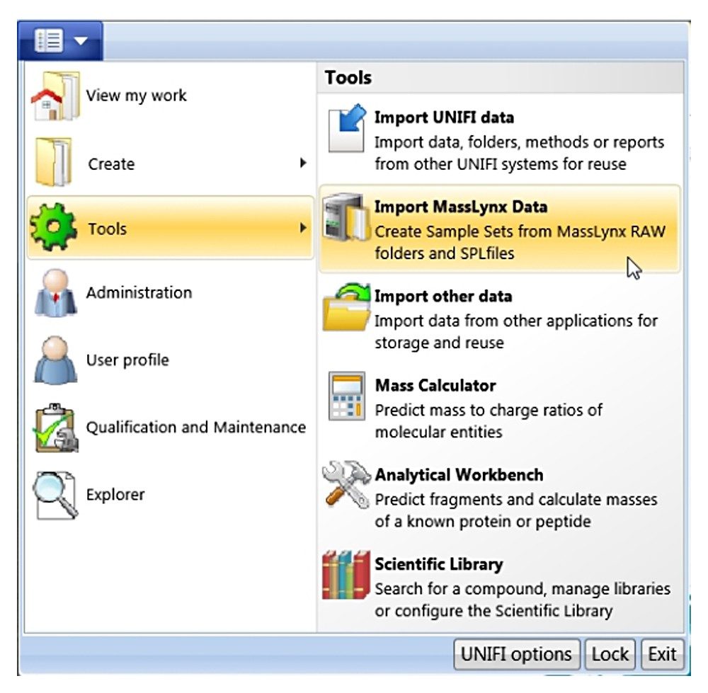 Panel from Main Menu.
