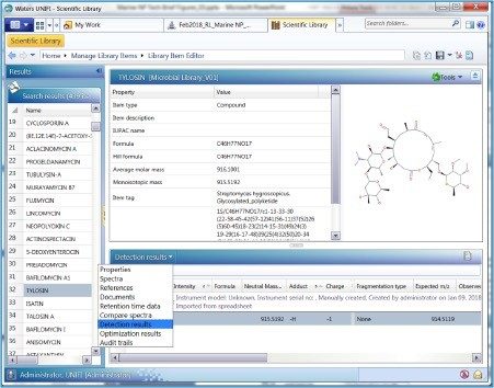 The basic infrastructure of the microbial natural products library in UNIFI