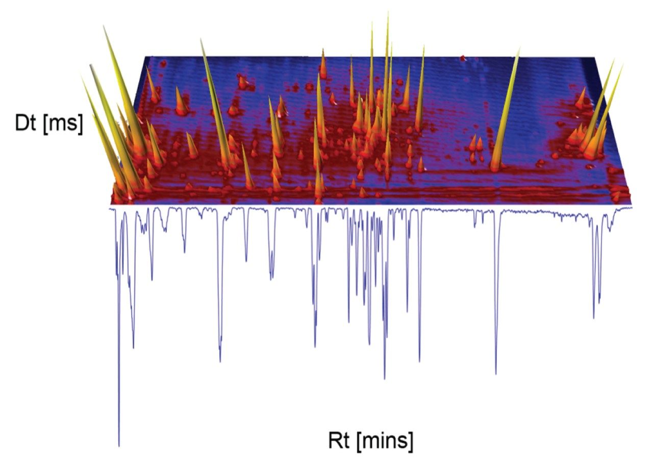 Negative mode base peak ion chromatogram