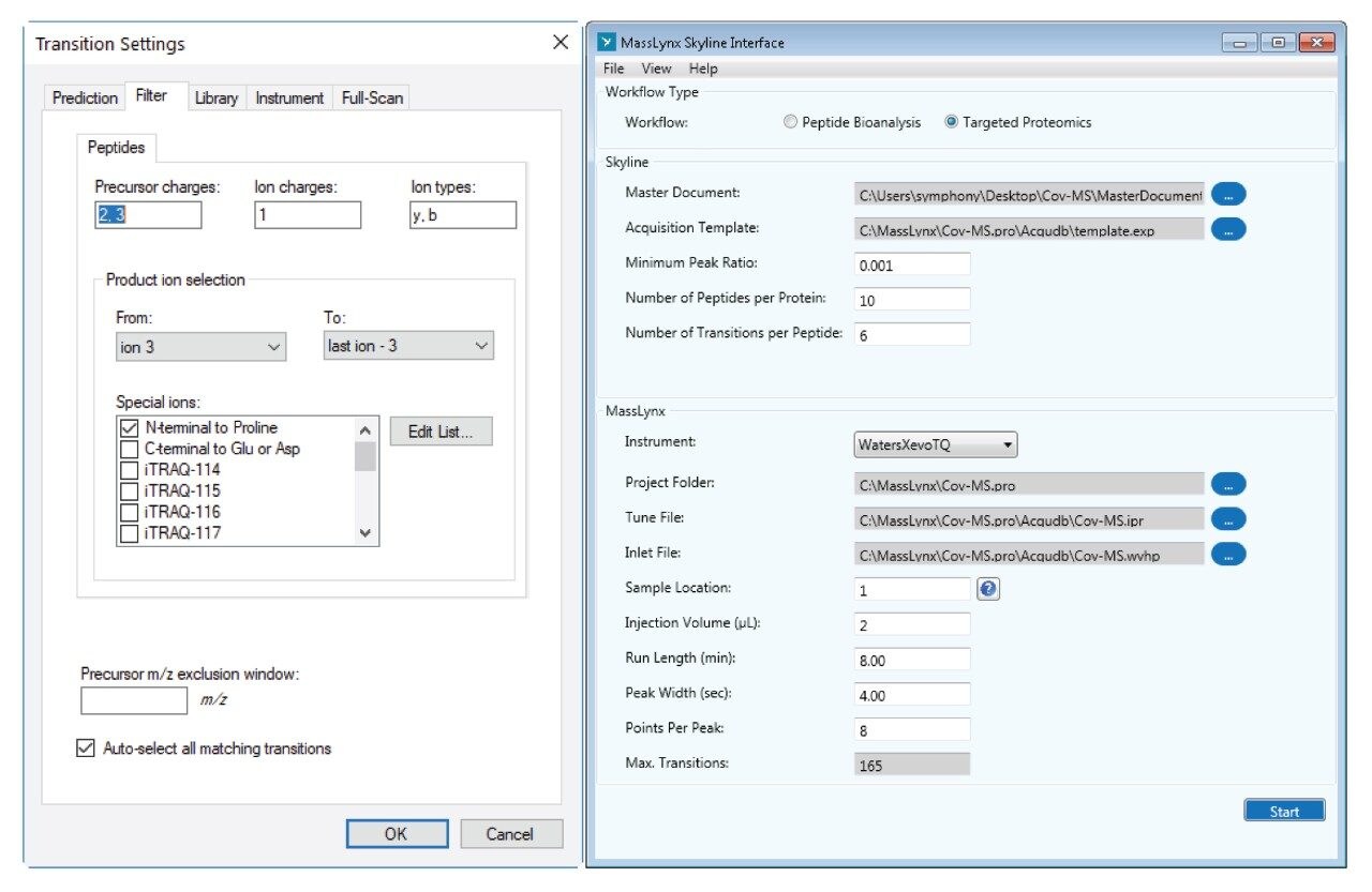 Master Skyline document Transition Settings