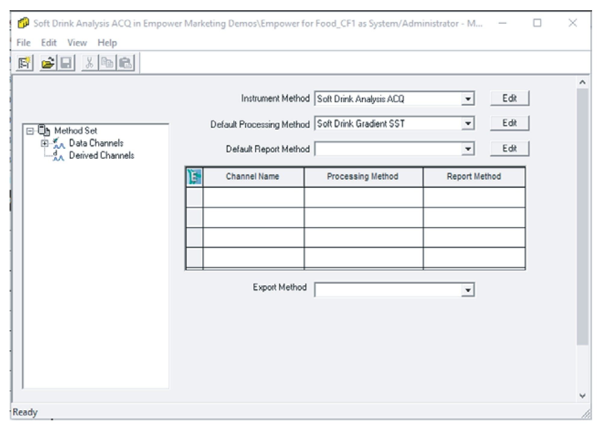 Adding the Processing Method to the Method Set to allow for automated processing