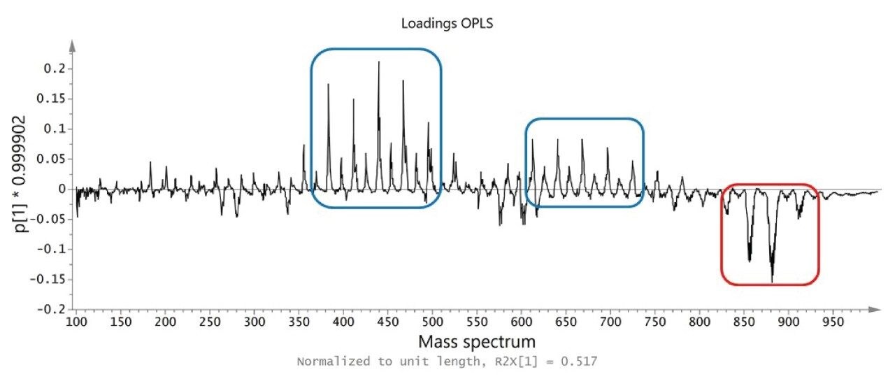OPLS loadings plot.