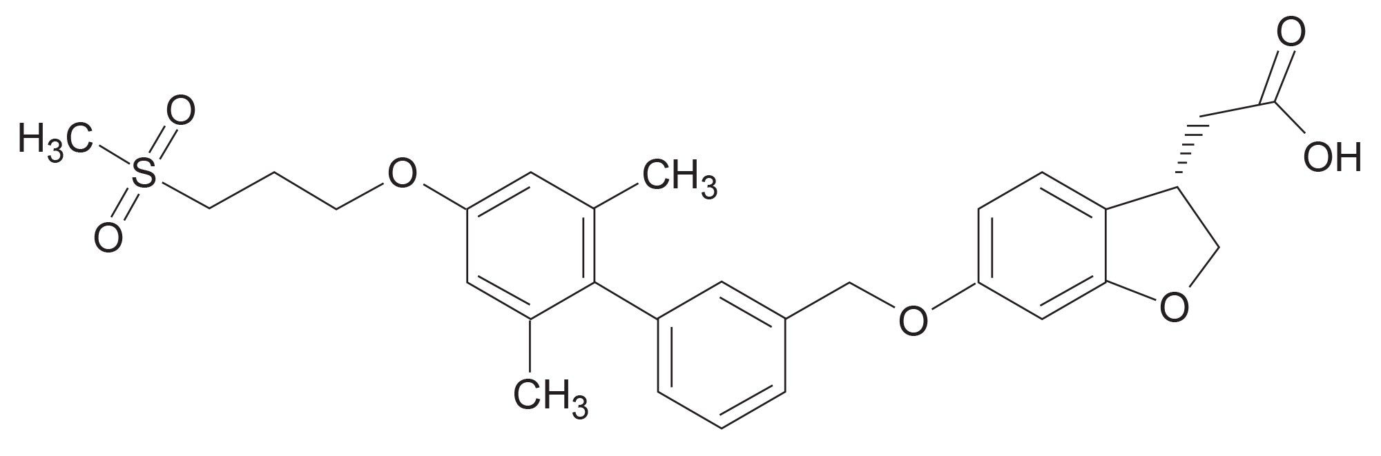 Structure of fasiglifam (TAK875).