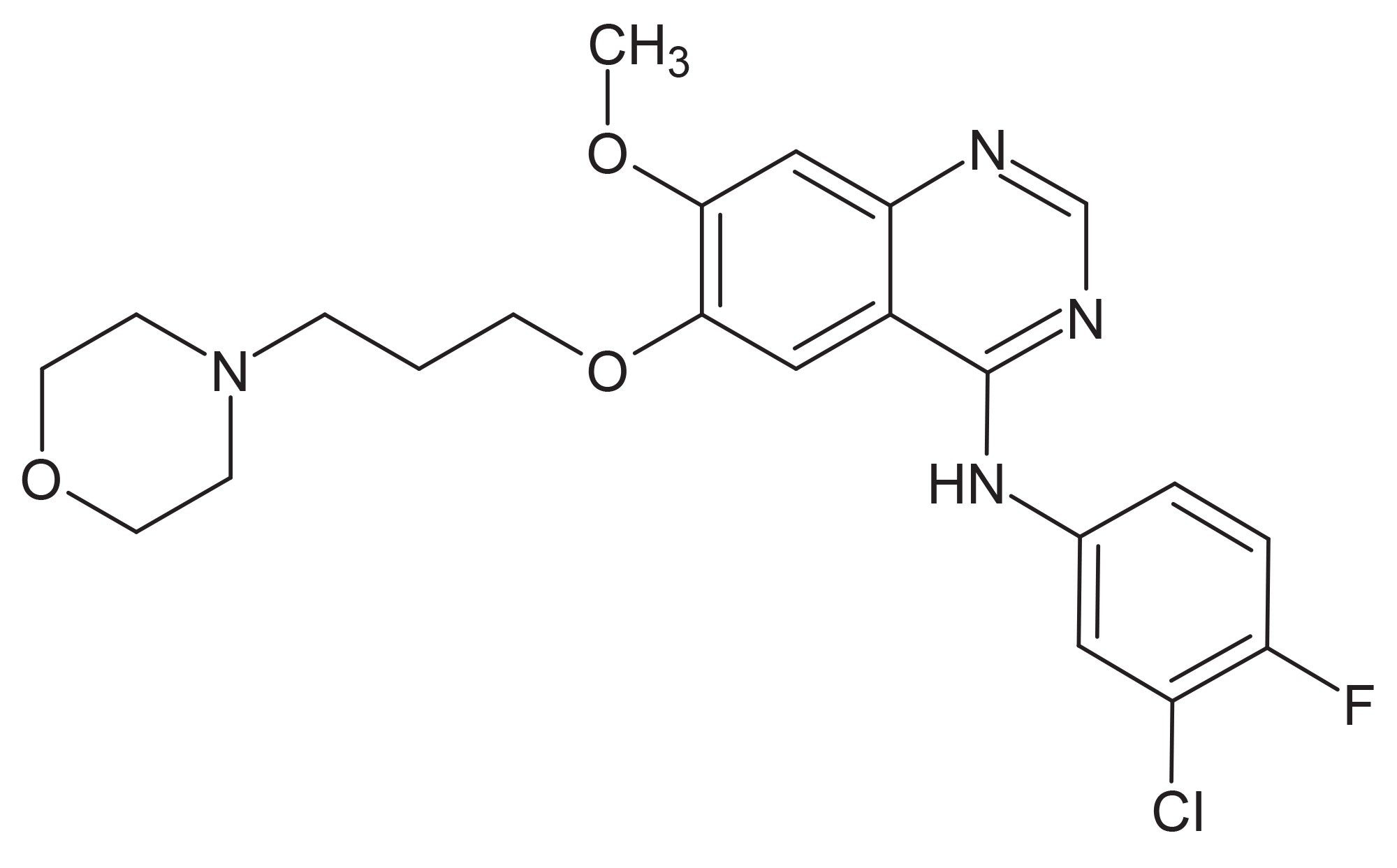 Structure of Gefitinib