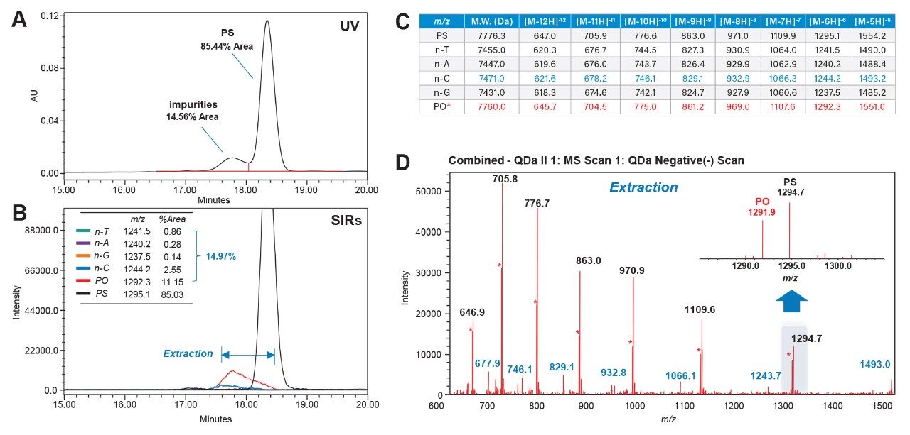 UV and SIR spectra of FLP-PS oligonucleotide