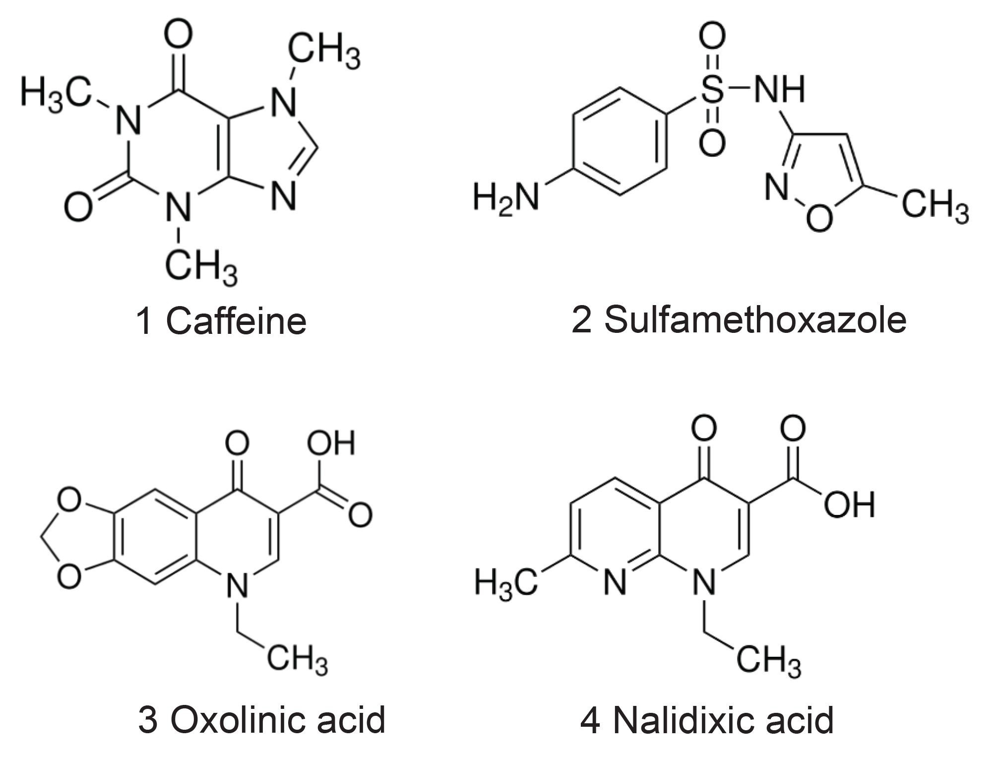 Structures of the compounds in the polar compound mixture