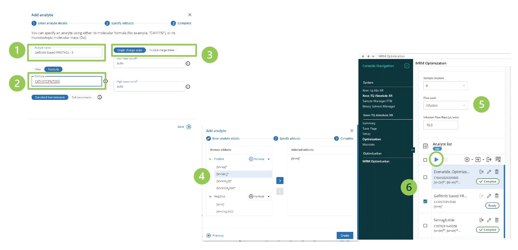 MRM optimization set up