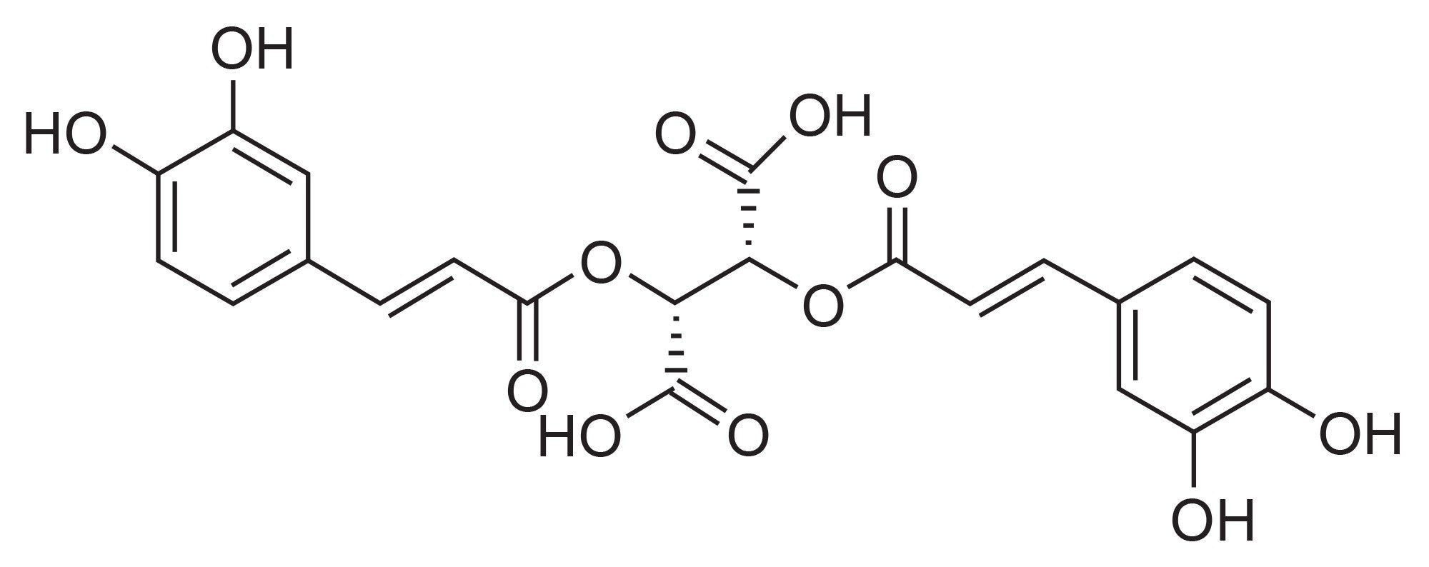 Chemical structure of chicoric acid