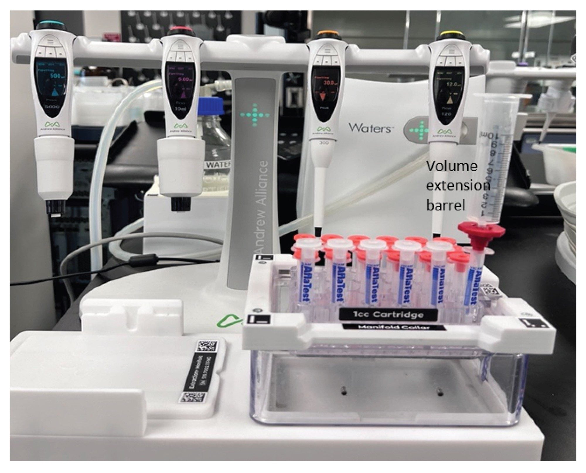Compact setup allows cleanup of 24 samples at a time