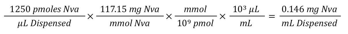 Convert molar concentration of IS to weight
