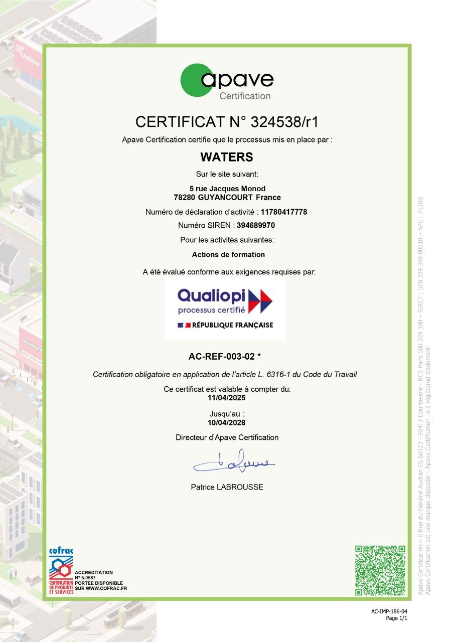 Qualiopi process certificate 11/04/2025 - 10/04/2028