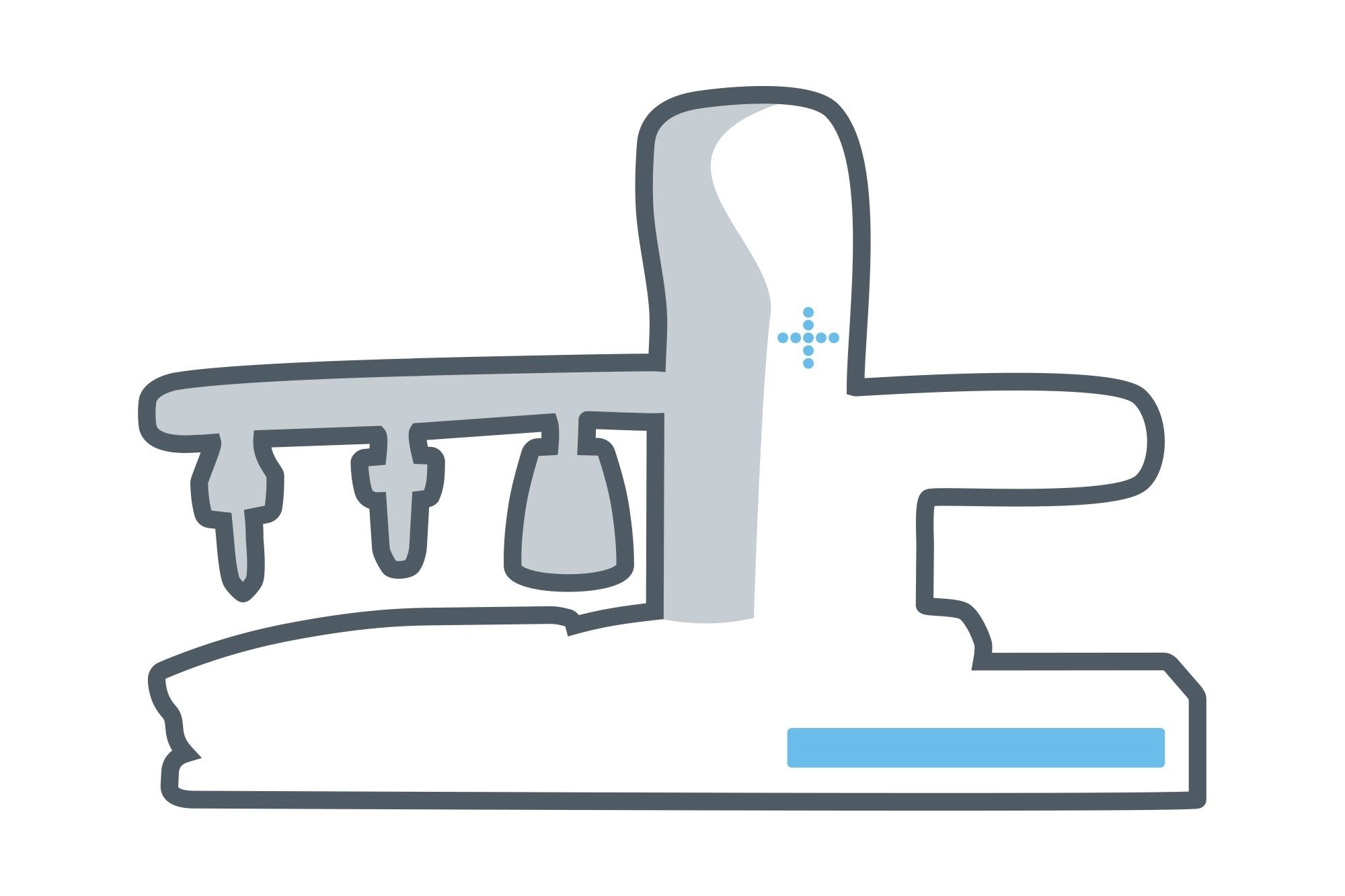 Simple line drawing of the Andrew+ Pipetting Robot