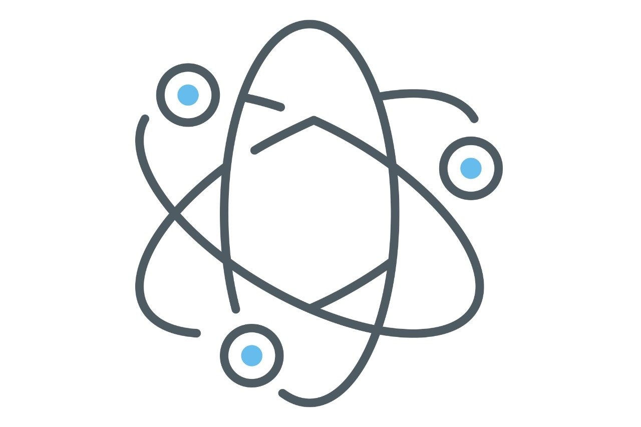 line drawing of  atomic nucleus