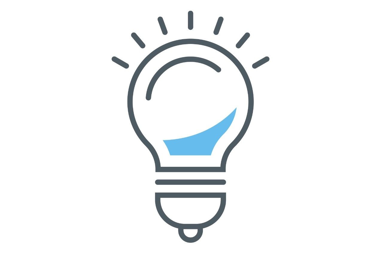 simple line drawing of a lightbulb