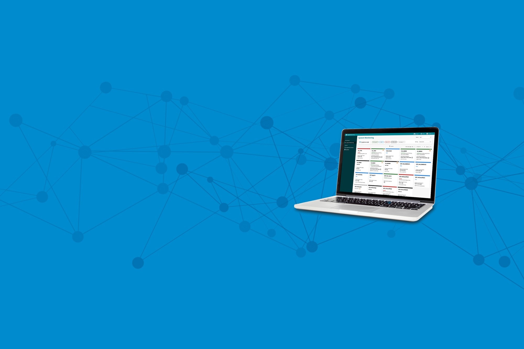 Portátil con la pantalla de System Monitoring