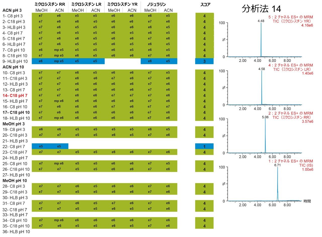 YR、LR、RR についての累積 6 × 6 ヒット