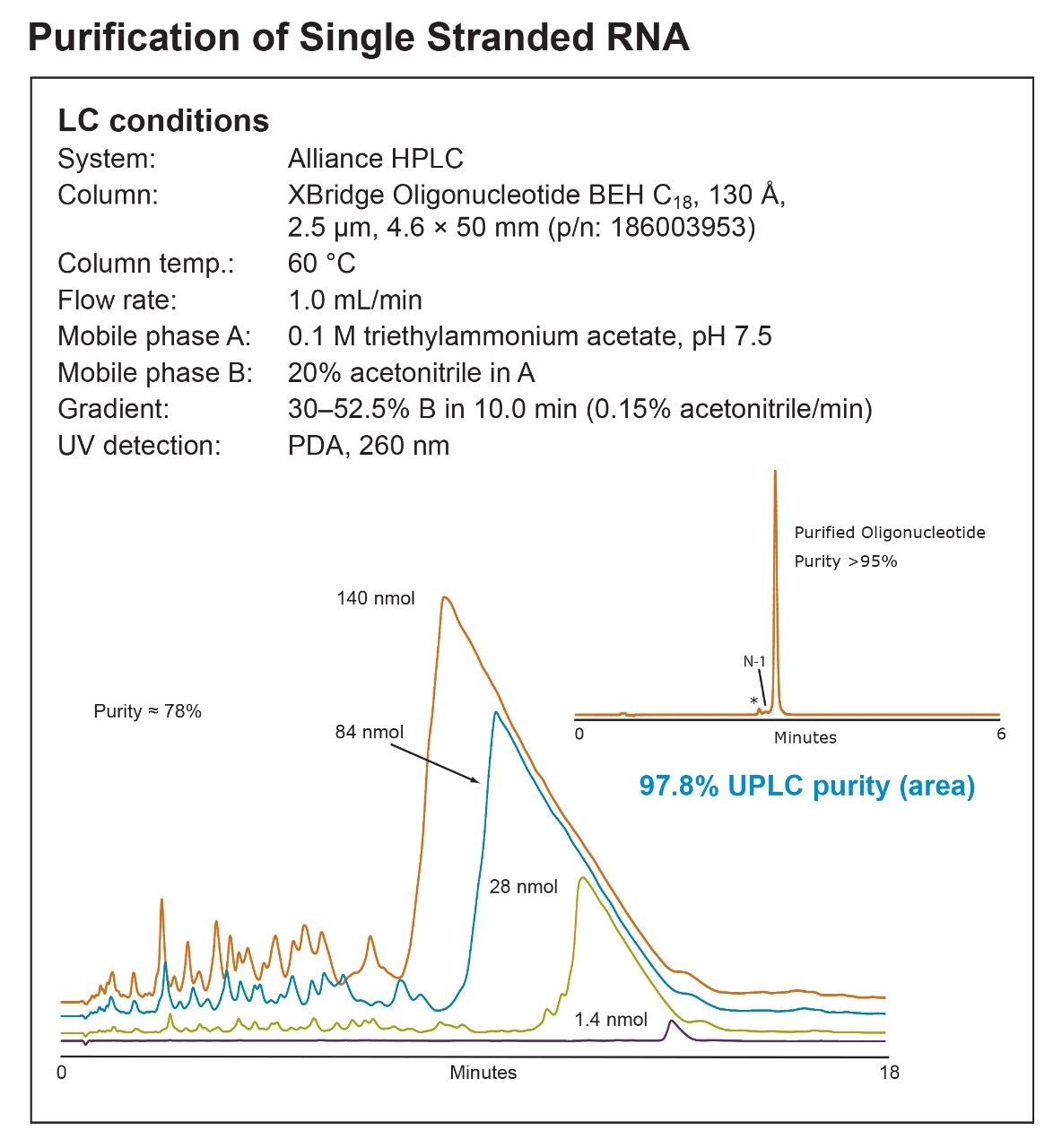 HPLC purification of a synthetic 21-mer oligonucleotide